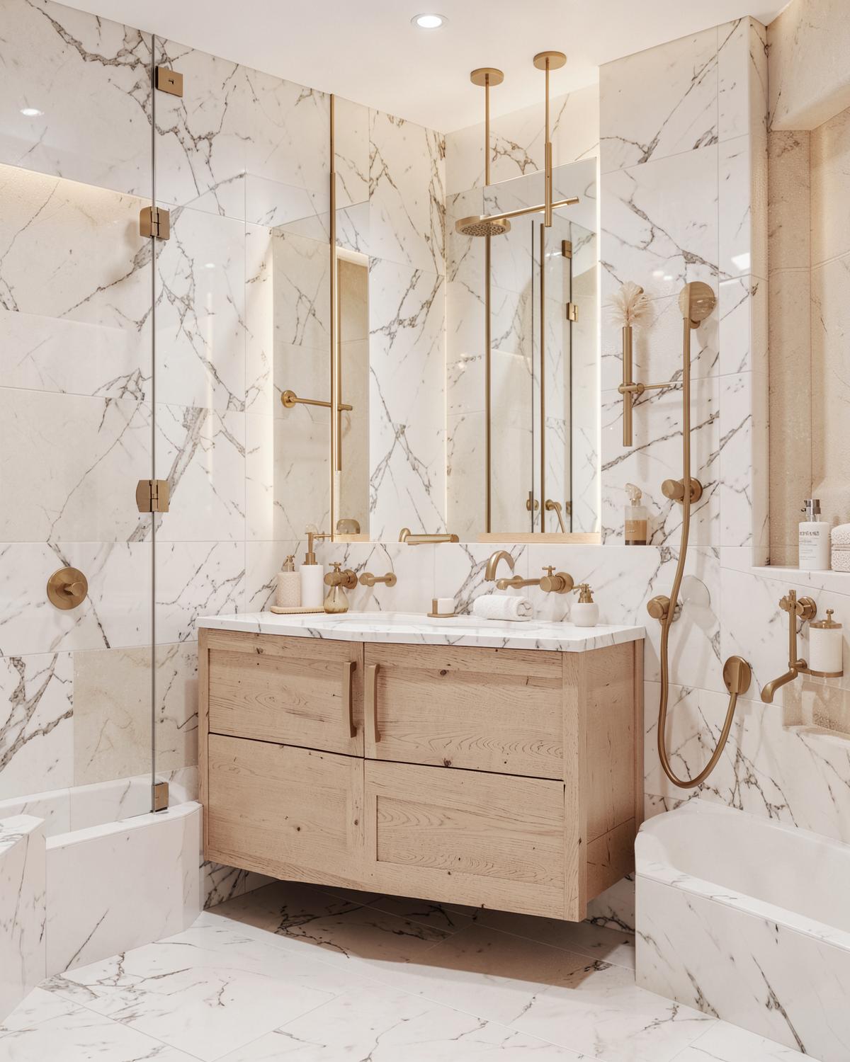 Marble Spa Bath — Bathrooms in Huntington Beach, CA